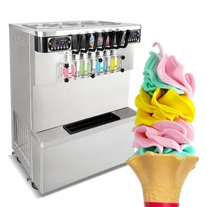 Kolice Multifunction 7 Flavors Floor Commercial soft ice cream machine price/machine soft ice cream with CE NSF