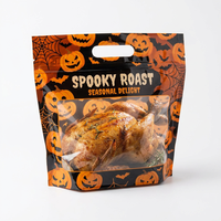 Sacs à poulet rôti avec poignée, personnalisables avec logo, résistants à la chaleur et anti-buée, pour micro-ondes, pour Halloween effrayant