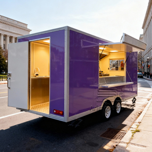 USA tiêu chuẩn thực phẩm sang trọng Thiết kế xe tải Hot Dog khoai tây chiên tacos Hamburger Pizza thực phẩm Trailer đầy đủ trang bị hàng đầu - Product Image 4