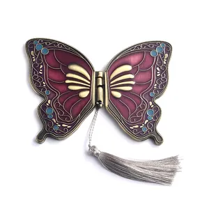 ホット販売ユニークなファッション美しい蝶不規則なコンパクトポケットミラー