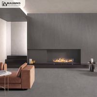 Dalle en pierre frittée 1200x2400mm, imperméable, faible absorption d'eau, surface brillante pour la décoration des murs et sols de salle de bain