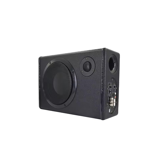 Factory Whole Cheap Price Car Stereo Trapezoid Subwoofer 8 Inch Active Enclosure Box  Car Subwoofer with Amplifier and Tweeter