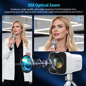 Professional Broadcast Box Camera 20x Optical 4K 60FPS NDI HX2 PoE+ & 3G-SDI Output Low Light Performance Professional Broadcast - Product Image 3