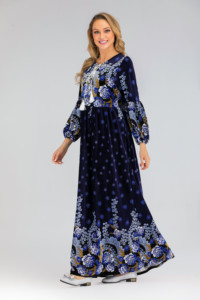 6245 # all'ingrosso Dubai <span class=keywords><strong>Abaya</strong></span> moda giovani donne abito lungo in velluto stampato <span class=keywords><strong>Abaya</strong></span> - Product Image 4