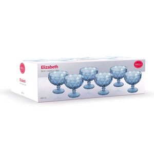 SET ELIZABETH 6 Ciotole per Gelato Blu - Product Image 3