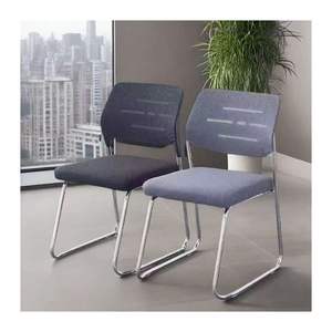 Alta Qualidade Atacado Baixo Preço Empilhável Moderna Malha Pano <span class=keywords><strong>Metal</strong></span> Perna Reunião Escritório Cadeira - Product Image 1