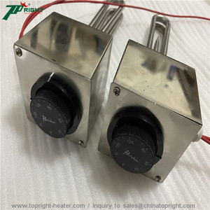 Máy Sưởi Hình Ống Mặt Bích Ngâm Dầu Điện Trở Với Hộp Điều Khiển Núm - Product Image 4