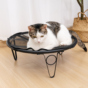 Manufacturer Wholesale Outdoor Foldable Cat <b>Bed</b> Cave Breathable <b>Dog</b> Raised <b>Bed</b> with Solid Pattern Elevate for Comfort - Product Image 1