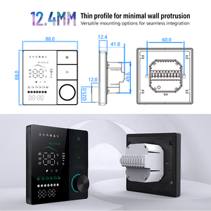 Termostato Wifi Programable <span class=keywords><strong>Beca</strong></span> BAC-18 Zigbee para Control de Climatización de Hoteles, Compatible con la Aplicación Nest y Control por Voz, Diseño Cuadrado para Hospitales - Product Image 5