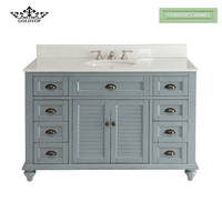 Goldtop Cabinet Personnalisé Conception Simple Shaker Salle De Bains Vanité Avec Stand Armoires Salle De Bains Cabinet Vanité Avec Quartz Top