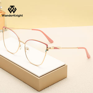 Thời trang phụ nữ kính quang học của phụ nữ <span class=keywords><strong>Cat</strong></span> Eye kim loại khung quang học chất lượng cao Eyewear khung Eye <span class=keywords><strong>Glasses</strong></span> For Ladies - Product Image 4