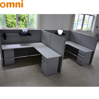 Cloison de bureau moderne pour 1 à 10 personnes Système de bureau modulaire ODM/OEM Mobilier de bureau en bois extensible avec panneau de style