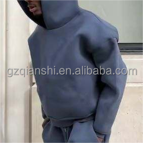 Hoodies amples et épais en molleton de coton de haute qualité, coupe courte, design essentiel, 600-500 g/m² - Product Image 5