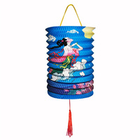 Lanterne personnalisée en forme d'orgue de noël, 5 pièces, pliables, de haute qualité, luminaire suspendu en papier, pour mariage, publicité et anniversaire