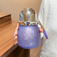 Thermos de luxe léger 3-en-1 en acier inoxydable 304 hautement revêtu de titane, avec séparation thé-eau et ouverture à une touche