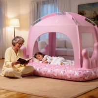 Lit-tente gonflable personnalisé en tissu Oxford PVC pour tout-petits, avec coussin d'air, 176 cm, intérieur/extérieur, vente en gros directe usine