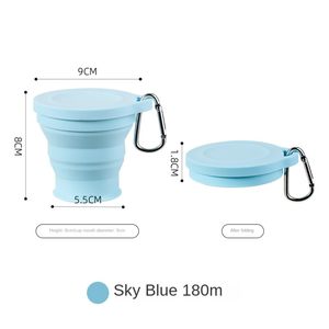 Gobelet pliable en silicone de qualité alimentaire réutilisable, tasse pliable avec couvercles, gobelets extensibles rétractables pour boire en extérieur - Product Image 5