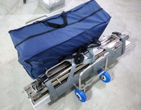 Bateau pneumatique en PVC avec plateforme en aluminium et cadre en acier inoxydable et chariot à main Bateau de pêche