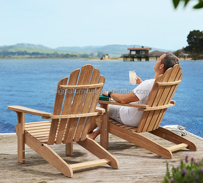 long-wearing townhouse patio apartment teak furniture outdoor wood Lounge Chair