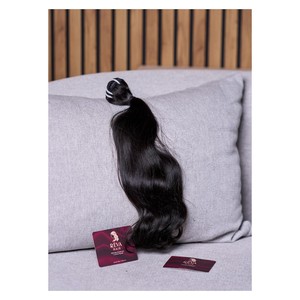 Extensions de cheveux humains indiens 100 % purs, bruts, naturels, lisses, vierges, double épaisseur, pour professionnels de salon - Product Image 2
