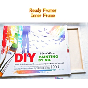 Venta al por mayor de pintura por números estrellas y luna al óleo hecha a mano DIY dibujos animados sala de estar dormitorio decoración pintura cuadro Kit - Product Image 6