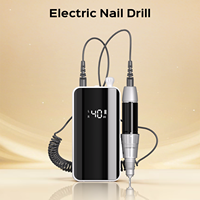Grand écran LED pour meuble de manucure et pédicure professionnel, perceuse à ongles électrique portable rechargeable à faible bruit