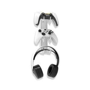 Support de manette de jeu mural pour PS5/PS4/Xbox/Switch, support de casque, support de manette de jeu peu encombrant