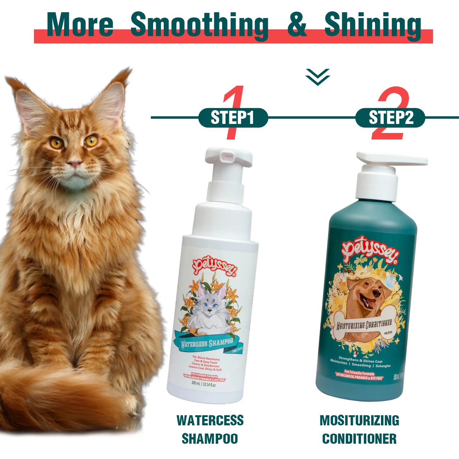 Pet vücut yıkama şampuan doğal organik şampuan hiçbir endişe pet yalama kedi için susuz şampuan