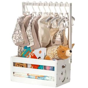 Baby <strong>Storage</strong> Crate Hamper With Handle - Premium <strong>Wooden</strong> Baby Shower Crate <strong>Box</strong> for Nursery Organization &amp; Baby Shower Gifting - Product Image 3