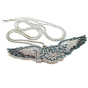 <span class=keywords><strong>Collier</strong></span> pendentif en alliage de zinc avec logo des Philadelphia Eagles pour enfants, avec chaîne à maillons, style hip-hop pour les fêtes - Product Image 1