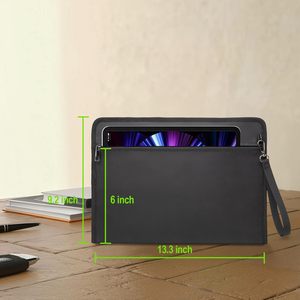 5200 ℉ Chống Cháy Không Thấm Nước Túi Tài Liệu Túi Tiền An Toàn Cho Tiền Mặt Điện Thoại Di Động Phím Thẻ Tín Dụng Khóa Dây Kéo Màu Đen M Nộp Hồ sơ - Product Image 2