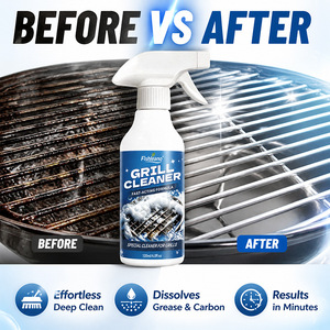 FISHLEANO Nettoyant en spray puissant pour <span class=keywords><strong>barbecue</strong></span> et gril, dégraissant pour éliminer la saleté, polissage des fours de cuisine, nettoyage en profondeur pour l'extérieur - Product Image 3