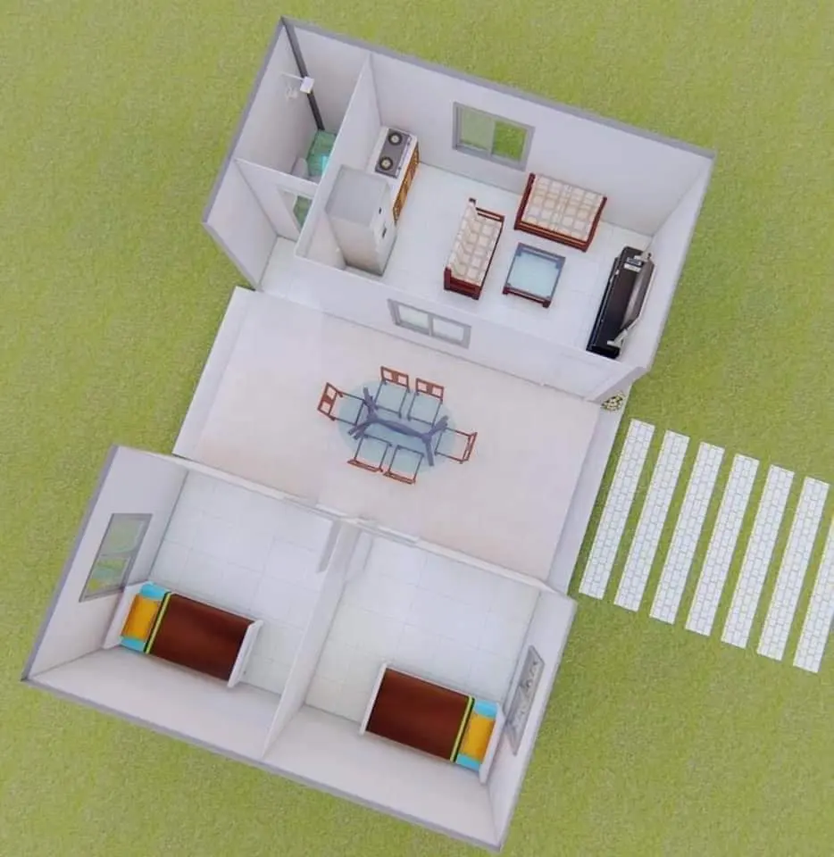 Conteneur de maison détachable extensible pliable avec 2 chambres à coucher construction rapide prix usine maison modulaire
