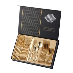 Set <span class=keywords><strong>de</strong></span> Regalo en Stock <span class=keywords><strong>de</strong></span> Cubertería Metálica <span class=keywords><strong>de</strong></span> 24 Piezas <span class=keywords><strong>de</strong></span> Acero Inoxidable con <span class=keywords><strong>Cuchillo</strong></span>, <span class=keywords><strong>Cuchara</strong></span> <span class=keywords><strong>y</strong></span> <span class=keywords><strong>Tenedor</strong></span> - Product Image 5