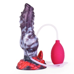 Silicone Dog Knot Squirting <b>Dildo</b> Ejaculation Large Penis With Sucker Fantasy Anal Plug Female Sex Toys for Women - Product Image 5