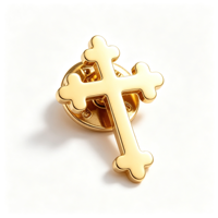 Offre Spéciale : Croix Orthodoxe Dorée en Métal, Gravée et Estampée, pour Vêtements Religieux, Souvenir Personnalisé, Vente en Gros