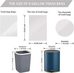 Sacs poubelles en plastique séparables Huamaohengchun avec cordon de serrage, résistants aux déchirures, pour salle de bain, bureau, maison, chambre, petit panier à déchets - Product Image 2
