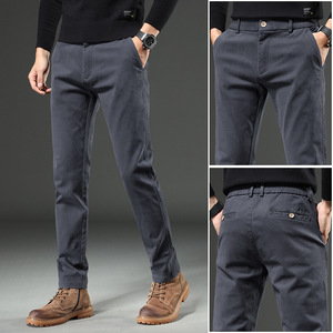 <span class=keywords><strong>Pantaloni</strong></span> da ufficio da uomo <span class=keywords><strong>pantaloni</strong></span> 100% cotone <span class=keywords><strong>Slim</strong></span> <span class=keywords><strong>Fit</strong></span> <span class=keywords><strong>pantaloni</strong></span> dritti spessi Business <span class=keywords><strong>Chino</strong></span> per gli uomini - Product Image 2