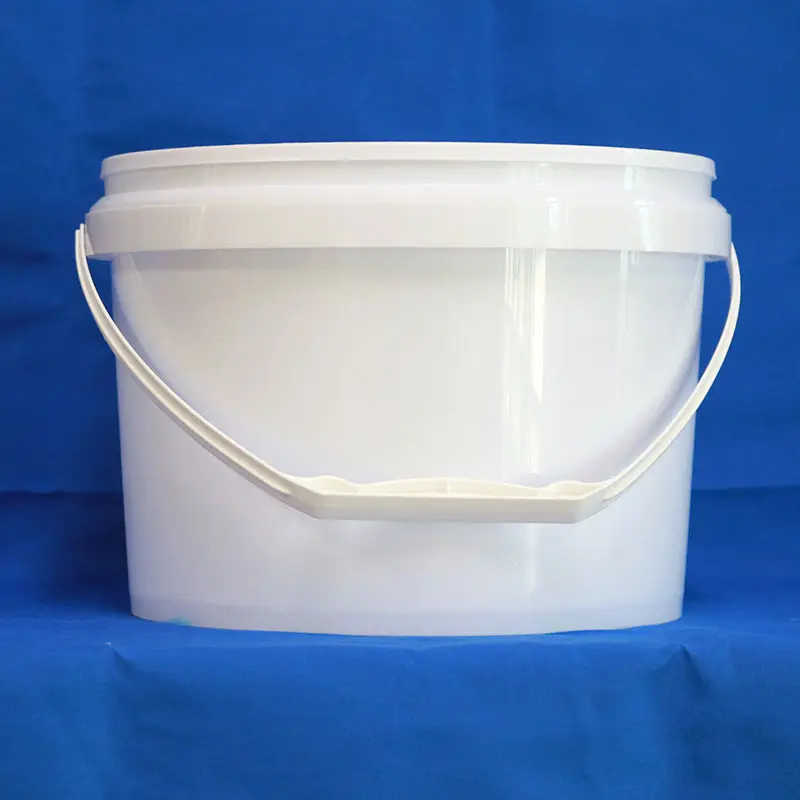 1ガロンのプラスチック製のバケツ蓋とハンドル付きの5リットルの透明なプラスチック製のバケツ食品貯蔵用のプラスチック製の貯蔵ドラムバケット