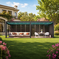 Pergola Bioclimatique Motorisée en Aluminium à Prix d'Usine avec Toit à Lames Orientables et Éclairage LED pour Jardin Extérieur