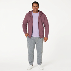 Sudadera con capucha de aspecto profesional para hombre, con logo personalizado, transpirable, de manga larga, básica, de mezcla de algodón para hombre - Product Image 1