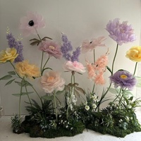 Set Bunga Buatan Ramah Lingkungan Tahan Lama Mawar Sutra Peony Poppy Lily Valley Iris Dekorasi Pernikahan Pajangan Jendela