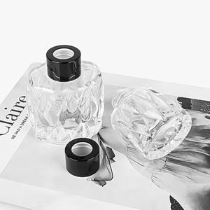 زجاجة ناشر روائح زجاجية فارغة 50: 80 من الزجاج بشبكة ماسية بيضاوية الشكل - Product Image 5