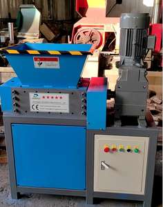 小さなスクラップ金属粉砕機固体廃棄物、プラスチックボトル2シャフトミニシュレッダー金属シュレッダー機 - Product Image 5