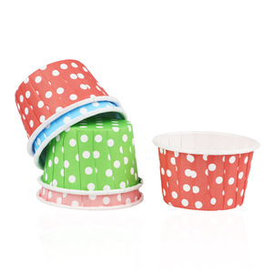 Polka Dot Cupcake Liners Paper Baking Cups Red Blue Green Pink Disposable Muffin Wrappers 100 Pcs - Product Image 3