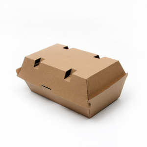 カスタムクラムシェル食品包装使い捨てクラフト紙食品グレードパッキングバーガーボックスバーガーフードボックス包装ハンバーガーボックス - Product Image 3