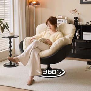 Set furnitur telur logam Putar sofa, kursi sofa Modern berlengan rumah, Set furnitur telur ruang tamu - Product Image 5