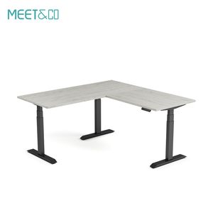 Bureau électrique réglable en hauteur personnalisé avec boutons de mémoire, tiroirs de rangement, fabricant pour les espaces de travail compacts - Product Image 1
