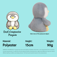 Jouets de bureau personnalisés en peluche super douce, pingouins mignons, rembourrage en coton PP, maille brodée pour soulager le stress, cadeaux d'anniversaire pour enfants
