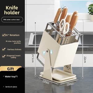 Giá để dao đa năng bằng thép không gỉ, nâng cấp mặt bếp, góc điều chỉnh, giúp sắp xếp dao bếp - Product Image 6